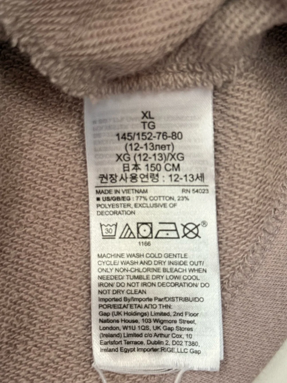 3/$25 GAP Kids Girls XL 12 Grey/Blush Star Sweatshirt Dress Long Sleeve
